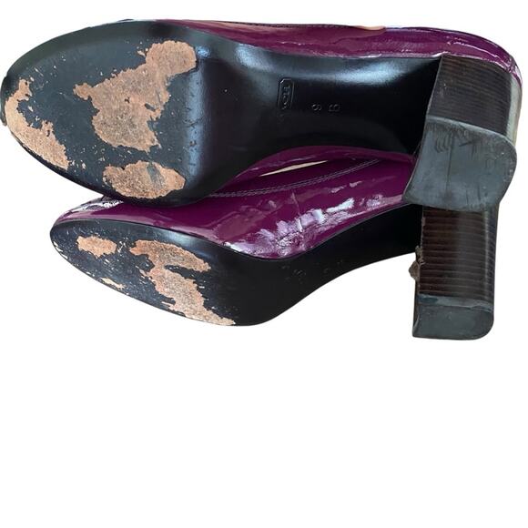 Coach Colby Purple Patent Leather Heels size 9 - Picture 8 of 10
